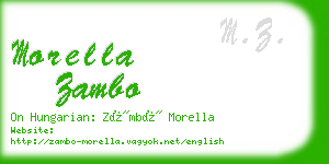 morella zambo business card